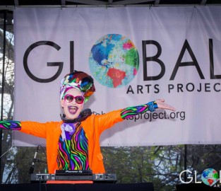 The John Daversa Big Band performing at Global Arts Project's 'Celebrating Mardi Gras' Collins Park, Miami Beach event, Miami, FL.