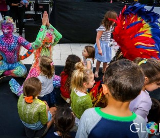 The John Daversa Big Band performing at Global Arts Project's 'Celebrating Mardi Gras' Collins Park, Miami Beach event, Miami, FL.